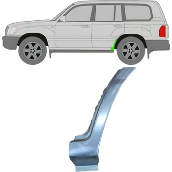 Blatník karosérie Opravný plech zadního blatníku spodní část na Toyota Land Cruiser 1998-2007 / Levá