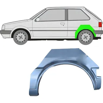 Blatník karosérie Lem zadního blatníku na Nissan Micra 1982-1992 / Levá