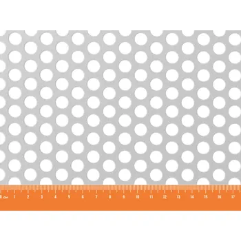 Plech Děrovaný plech pozinkovaný RV 8-12 - 1x2 m, tloušťka 1,5 mm