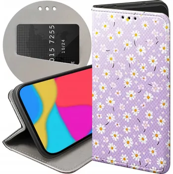 Pouzdro na mobilní telefon FLIPOVÉ POUZDRO PRO REALME C51 / C53 4G / NOTE 50 JARNÍ KVĚTINY ROSTLINY