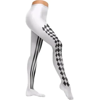 Punčochy pierot harlekýn černobílé