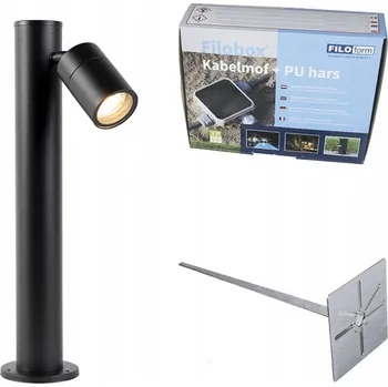 IP kamera Venkovní lampa černá 45 cm IP44 nastavitelná - Solo