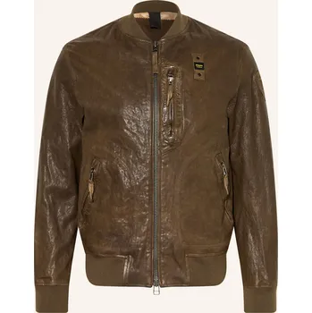 Pánská bunda Blauer Pánská Kožená Bunda Faulkner, olivová, 52