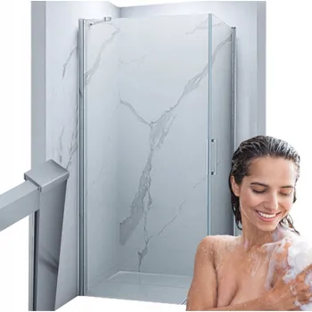 SPRCHOVÝ KOUT FRANKLIN ČTVERCOVÝ TRANSPARENTNÍ - 80X80X190 CHROM