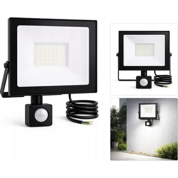 LED reflektor 100W s pohybovým senzorem fasádní nad garáž 6000K