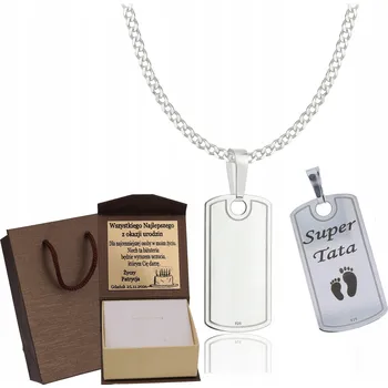 Řetízek PÁNSKÝ ŘETÍZEK PANCR CELÉHO STŘÍBRA VOJENSKÁ ZNÁMKA RYZOST 925 GRAVÍROVÁNÍ DÁREK