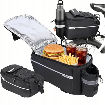 brašna na kolo VODĚODOLNÁ CYKLISTICKÁ BRAŠNA NA NOSIČ PROSTORNÁ TAŠKA S ODRÁZKAMI 10L KUFR