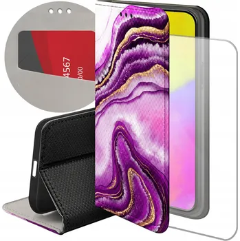 Pouzdro na mobilní telefon Flipové pouzdro Hello Case pro Oppo A54 fialové