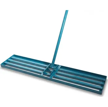 Hrábě Bituxx Nivelační hrábě na vyrovnání trávníku modré 106 x 25 cm s násadou 184 cm 0822/4