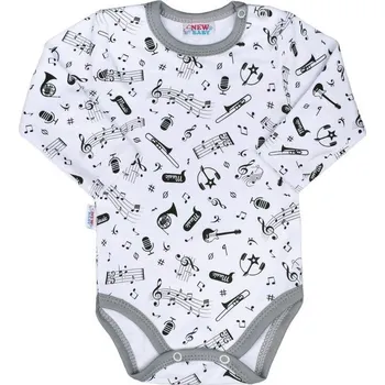 Kojenecký body Kojenecké body s dlouhým rukávem New Baby Music 80 (9-12m)