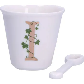 LA PORCELLANA BIANCA UNICO Šálek s lžičkou 75 ml, Vzor I