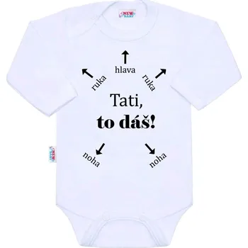 Kojenecký body Body s potiskem New Baby Tati, to dáš! 86 (12-18m)