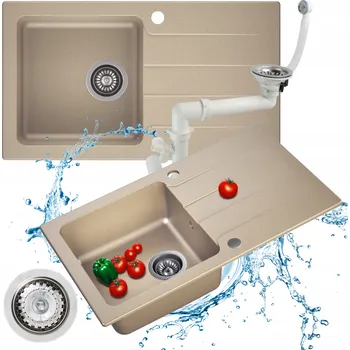 Granitový dřez Jednokomorový dřez Moderno Portafortuna granit béžový