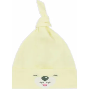 Kojenecká čepice Bavlněná kojenecká čepička Bobas Fashion Lucky žlutá 68 (4-6m)