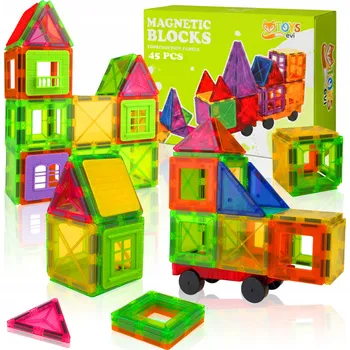 ostatní stavebnice Magnetické Stavebnice EVI Stavební panely EVI KIDS - 45 kusů