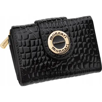 Peněženka Dámská peněženka černá lakovaná z pravé kůže Monnari Malá