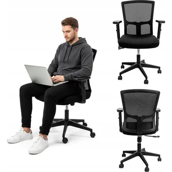 Otočná kancelářská židle FURVERO černá