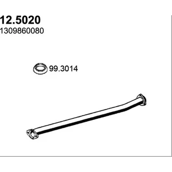 Výfukový systém Výfuková trubka ASSO 12.5020