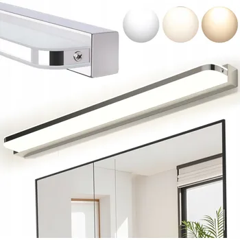 Koupelnové svítidlo LED Koupelnové Nástěnné Svítidlo Nad ZRCADLO Odmlžovací se 3 Teplotami Barvy