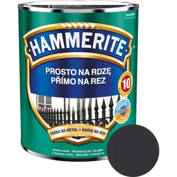 barva na kov Hammerite Přímo na rez saténový Barva: Antracit, Objem: 2,5l