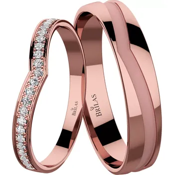 Prsten Solara Red - snubní prsteny z růžového zlata