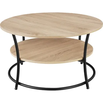 Konferenční stolek TecTake GmbH 404448 konferenční stolek cromford 80x46cm - industrial světlé dřevo, dub sonoma