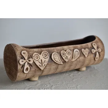 Truhlík Bureš truhlík keramický Srdce 34 cm