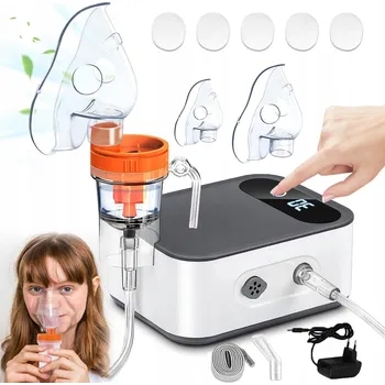 Bezpečnostní kamera Inhalátor přenosný lehký do kabelky LED časovač 3 rychlosti mlhy