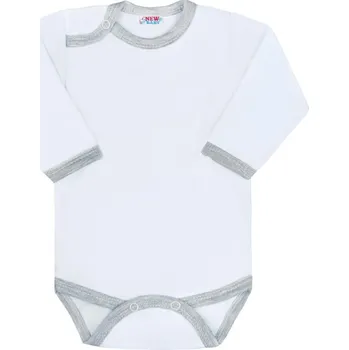 Kojenecký body Kojenecké body New Baby s šedým lemem 80 (9-12m)