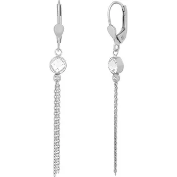 Náušnice Zlaté visací náušnice Meda z bílého zlata s Brilliance Zirconia FNN33417EGW