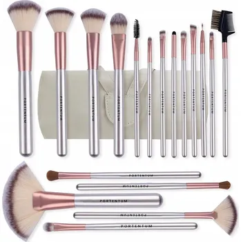 Kosmetický štětec PORTENTUM Profesionální sada štětců na make-up - 18 štětců