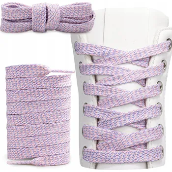 Tkaničky do bot Extra dlouhé tkaničky do bot šněrovací 180 cm fialový melír