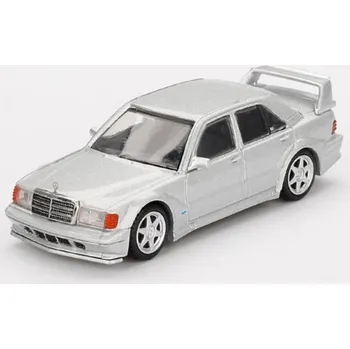 autíčko Mercedes-Benz 190E 2.5 16 Evolution II Stříbrný 1:64 - MiniGT Mercedes 190 E Evolution 2 - kovový model auta