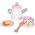 nádobí do dětské kuchyňky ECOTOYS Dřevěná čajová souprava W10D824 15 ks