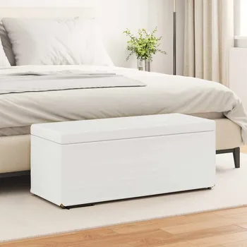 Barová židle Stolička Bílá 101 x 41 x 40 cm Umělá kůže a inženýrské dřevo