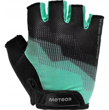 Cyklistické rukavice Cyklistické rukavice Na Suchý Zip na suchý zip bez prstů Mátové METEOR