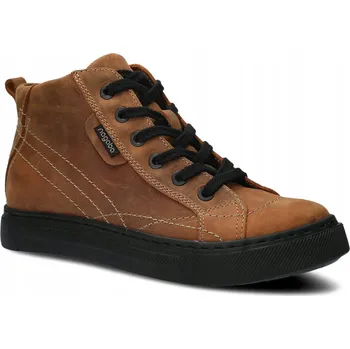 Dámské tenisky NAGABA 252 HNĚDÉ - POHODLNÉ DÁMSKÉ KOŽENÉ KOTNÍKOVÉ BOTY