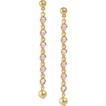 Náušnice Náušnice s fialovými korálky z kolekce Summer Flowers (P23/LAT/37AU)