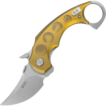 kapesní nůž Kubey Jaw Pikal Karambit zavírací nůž Ultem rukojeť 2,52" Beadblast 14C28N čepel KU440C