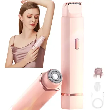 Holicí strojek ELEKTRICKÝ HOLICÍ STROJEK 2V1 TRIMER DEPILÁTOR NA NOHY A OBLIČEJ PRO ŽENY