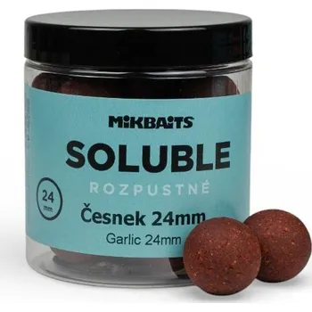 Boilies Mikbaits Mikbatis SOLUBLE boilie Česnek 24mm 250ml