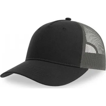 Kšiltovka Atlantis Prodyšná čepice Zion s 5 panely a recyklovanou síťovinou Barva: černá - šedá tmavá AT107
