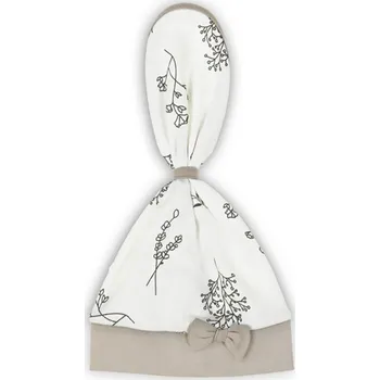 Oblečení a móda Kojenecká bavlněná čepička-šátek Nicol Ella bílá 80/86