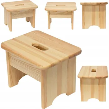 Stolička TABURET DO KUCHYNĚ DŘEVĚNÁ STOLIČKA LAKOVANÁ MASIVNÍ TOTTI