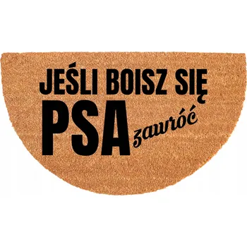 Rohožka PŮLKRUHOVÁ KOKOSOVÁ VSTUPNÍ ROHOŽKA 40X70 CM - VTIPNÁ, S HUMORNÝM NÁPISEM - BOJÍŠ SE PSA?