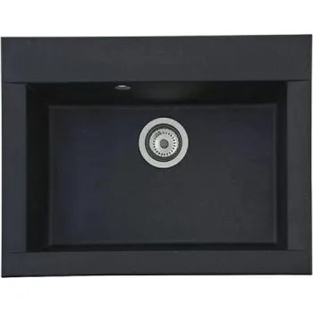 Nerezový dřez Vestavný dřez Ohio, černý, 66 x 50 cm - B RESPEKTA