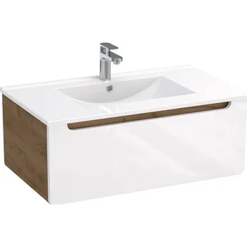 Koupelnový nábytek BPS-koupelny Koupelnová skříňka s keramickým umyvadlem Lukrecia W 80-1Z