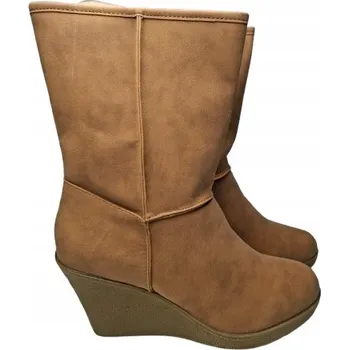 Dámská zimní obuv Dámské Kotníkové Boty Anna Field Zimní zateplené na klínku Eko kůže vel. 39