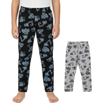 CHLAPECKÉ LEGÍNY BAVLNĚNÉ S BAGRY A TRAKTORY novinka Barva: Černé/šedé, Velikost: 128