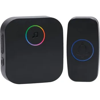 Domovní zvonek Solight 1L80B, bezdrátový zvonek do zásuvky, černý, 180 m